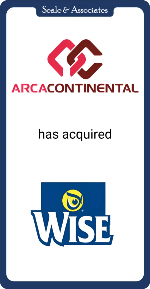Arca Continental has acquired WISE Foods
