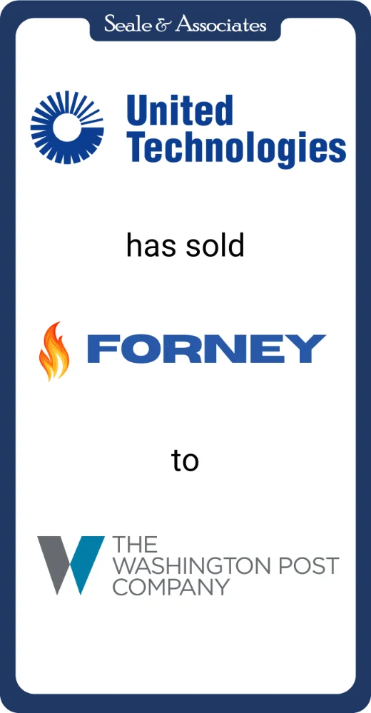 United Technologies has sold Forney to The Washington Post Company