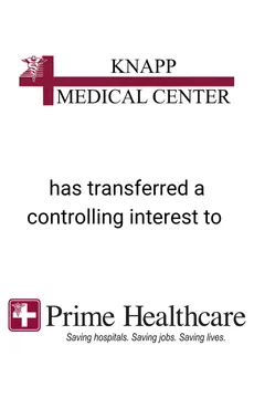 Seale Advised Knapp Medical on their Sale to Prime Healthcare Services Foundation — M&A advisory by Seale & Associates